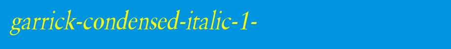 Garrick-Condensed-Italic-1-.ttf(艺术字体在线转换器效果展示图)