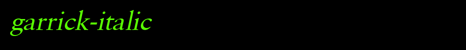 Garrick-Italic.ttf(艺术字体在线转换器效果展示图)
