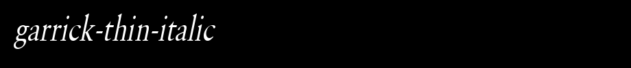 Garrick-Thin-Italic.ttf(艺术字体在线转换器效果展示图)