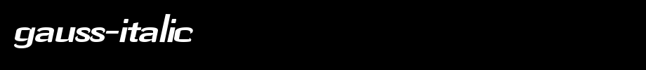 Gauss-Italic.ttf(艺术字体在线转换器效果展示图)