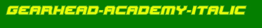 Gearhead-Academy-Italic.ttf(艺术字体在线转换器效果展示图)