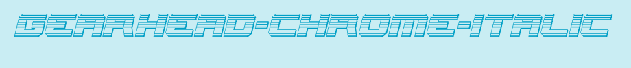Gearhead-Chrome-Italic.ttf(艺术字体在线转换器效果展示图)