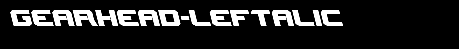 Gearhead-Leftalic.ttf(艺术字体在线转换器效果展示图)
