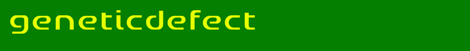 GeneticDefect.ttf(字体效果展示)
