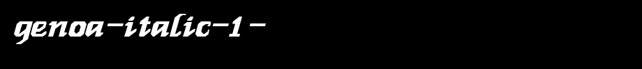 Genoa-Italic-1-.ttf(艺术字体在线转换器效果展示图)