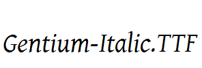 Gentium-Italic.ttf(字体效果展示)
