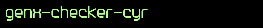Genx-Checker-Cyr.ttf
(Art font online converter effect display)