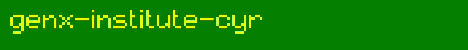Genx-Institute-Cyr.ttf
(Art font online converter effect display)
