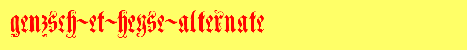 Genzsch-Et-Heyse-Alte rnate.ttf
(Art font online converter effect display)