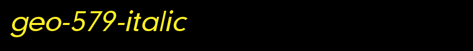 Geo-579-Italic.ttf(艺术字体在线转换器效果展示图)