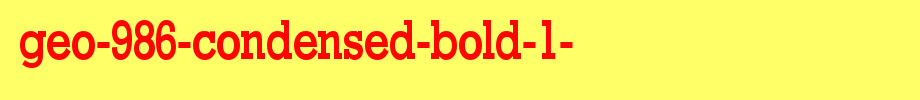 Geo-986-Condensed-Bold-1-.ttf(字体效果展示)
