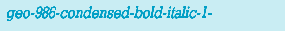 Geo-986-Condensed-Bold-Italic-1-.ttf
(Art font online converter effect display)