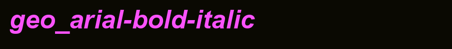 Geo_Arial-Bold-Italic.ttf(字体效果展示)