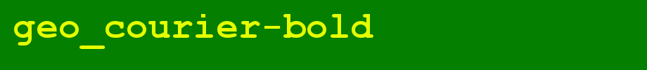 Geo_Courier-Bold.ttf
(Art font online converter effect display)