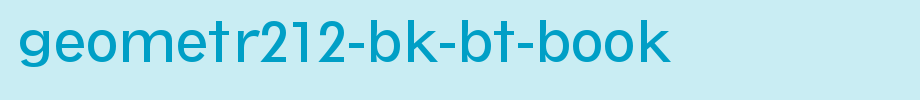Geometr212-Bk-BT-Book.ttf
(Art font online converter effect display)