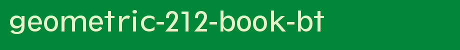 Geometric-212-Book-BT.ttf(艺术字体在线转换器效果展示图)
