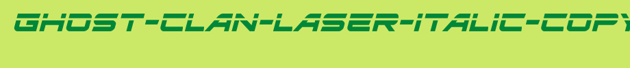 Ghost-Clan-Laser-Italic-copy-1-.ttf
(Art font online converter effect display)
