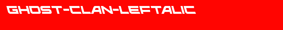 Ghost-Clan-Leftalic.ttf
(Art font online converter effect display)