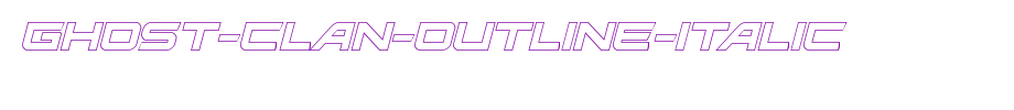Ghost-Clan-Outline-Italic.ttf
(Art font online converter effect display)