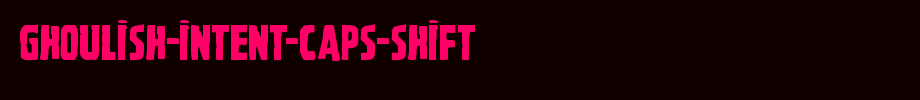 Ghoulish-Intent-Caps-Shift.ttf(字体效果展示)