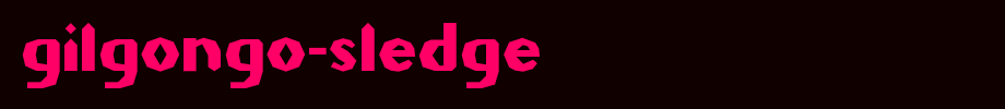 Gilgongo-Sledge.ttf(字体效果展示)