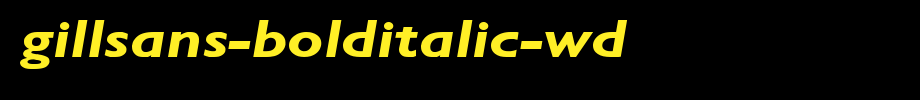 GillSans-BoldItalic-Wd.ttf(艺术字体在线转换器效果展示图)