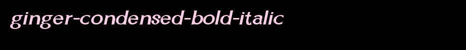 Ginger-Condensed-Bold-Italic.ttf(字体效果展示)
