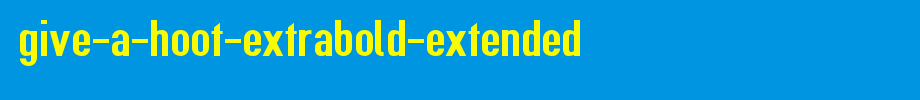Give-A-Hoot-ExtraBold-Extended.otf(字体效果展示)