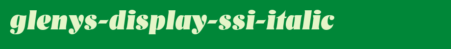 Glenys-Display-SSi-Italic.ttf(艺术字体在线转换器效果展示图)