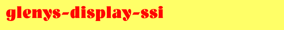 Glenys-Display-SSi.ttf
(Art font online converter effect display)