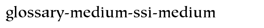 Glossary-Medium-SSi-Medium.ttf(艺术字体在线转换器效果展示图)