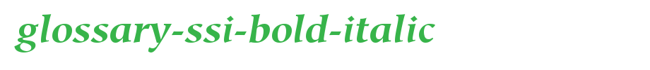 Glossary-SSi-Bold-Italic.ttf(艺术字体在线转换器效果展示图)