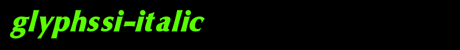 GlyphSSi-Italic.ttf(艺术字体在线转换器效果展示图)
