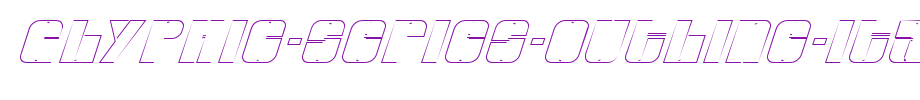 Glyphic-Series-Outline-Italic.ttf(字体效果展示)