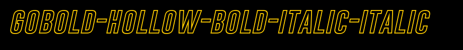 Gobold-Hollow-Bold-Italic-Italic.ttf(艺术字体在线转换器效果展示图)