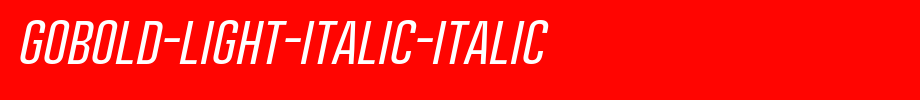 Gobold-Light-Italic-Italic.ttf(艺术字体在线转换器效果展示图)