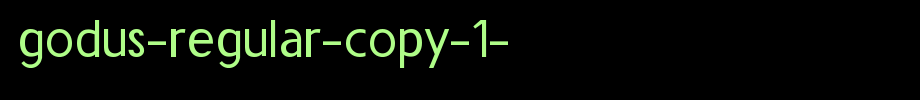 Godus-Regular-copy-1-.ttf(艺术字体在线转换器效果展示图)