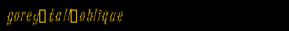 Gorey-Tall-Oblique.ttf(艺术字体在线转换器效果展示图)