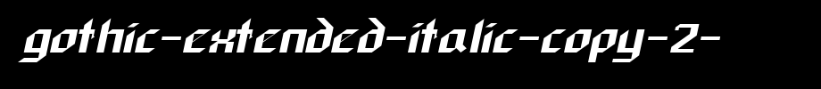 Gothic-Extended-Italic-copy-2-.ttf(字体效果展示)