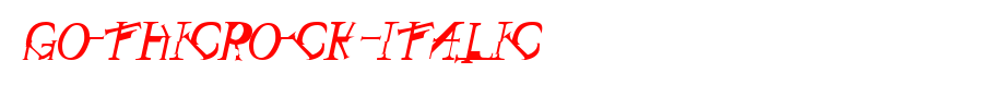 GothicRock-Italic.ttf(艺术字体在线转换器效果展示图)