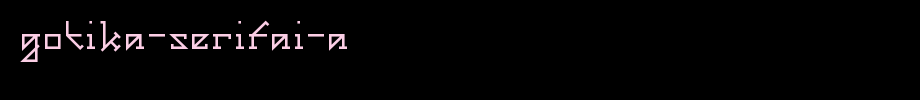 Gotika-Serifai-A.ttf(艺术字体在线转换器效果展示图)
