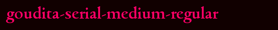 Goudita-Serial-Medium-Regular.ttf(艺术字体在线转换器效果展示图)