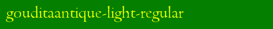 GouditaAntique-Light-Regular.ttf(字体效果展示)
