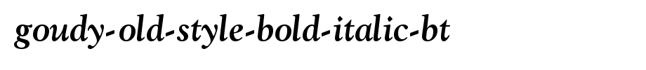 Goudy-Old-Style-Bold-Italic-BT.ttf(字体效果展示)
