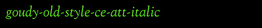 Goudy-Old-Style-CE-ATT-Italic.ttf(艺术字体在线转换器效果展示图)