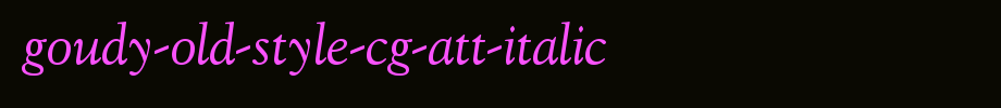 Goudy-Old-Style-CG-ATT-Italic.ttf
(Art font online converter effect display)