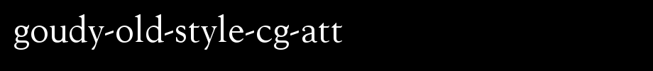 Goudy-Old-Style-CG-ATT.ttf
(Art font online converter effect display)