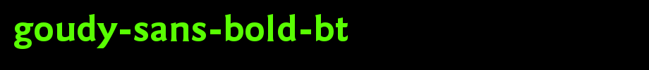 Goudy-Sans-Bold-BT.ttf(字体效果展示)