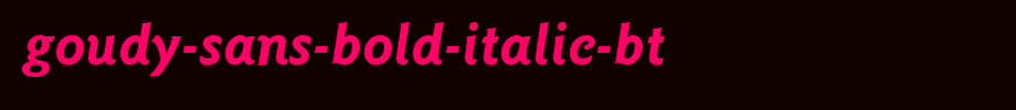 Goudy-Sans-Bold-Italic-BT.ttf(艺术字体在线转换器效果展示图)