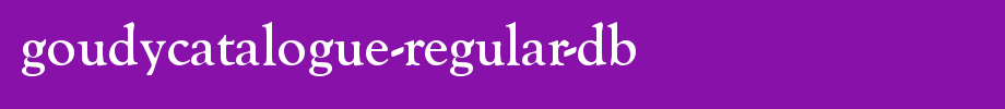 GoudyCatalogue-Regular-DB.ttf
(Art font online converter effect display)